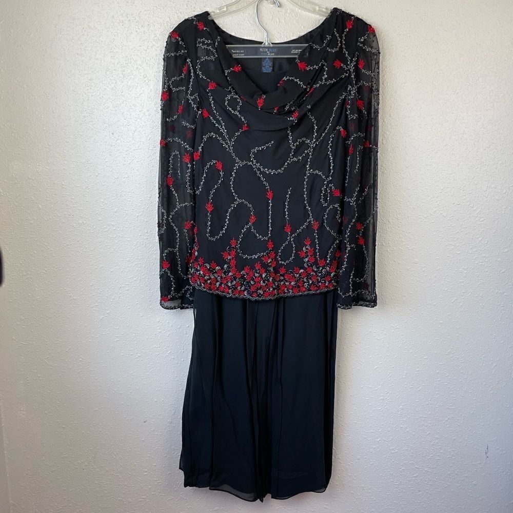 NWT Rita Blue by Eva Blue Matching Top and Pants Size 6